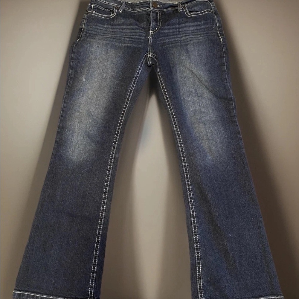 Maurice’s Women’s Denim Jeans Size 16 Regular Flare Leg Dark Wash (M16-3)